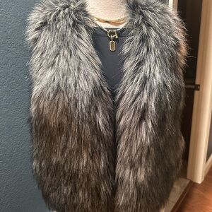 MICHAEL Michael Kors Gray Faux Fur Vest